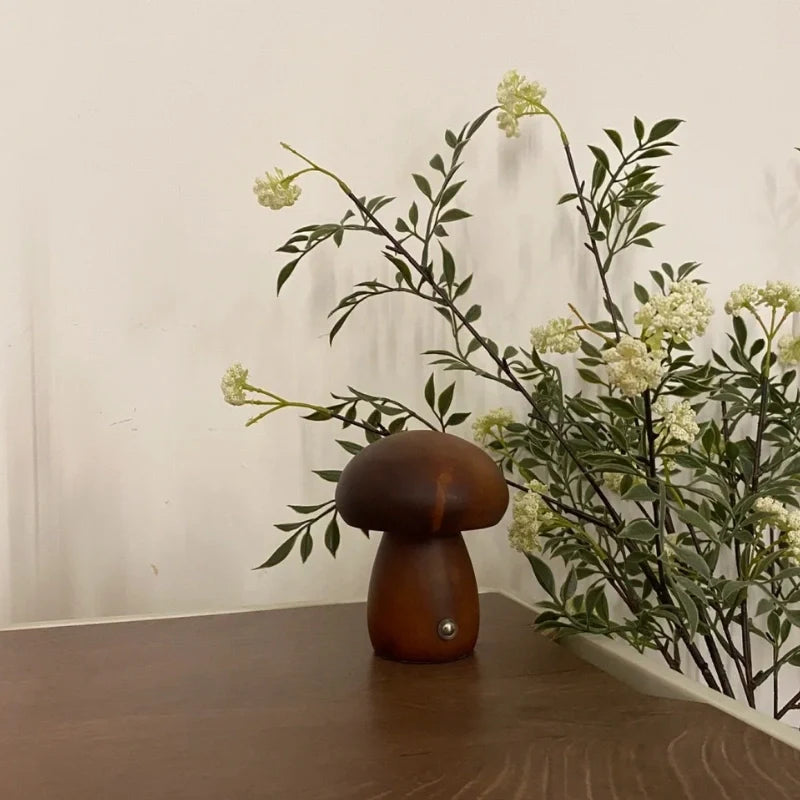 Sylvara Tischlampe | Handgemachte Holz Lampe dimmbar & kabellos