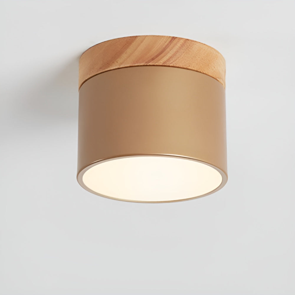 Plafonnier Elyraze | LED Intégrée | Fer, Bois Massif & PVC Scandinave