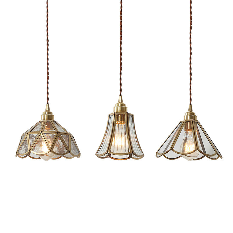 Suspension Aurmelle | LED 9W 3000K | Cuivre & Verre Esprit Nordique Vintage