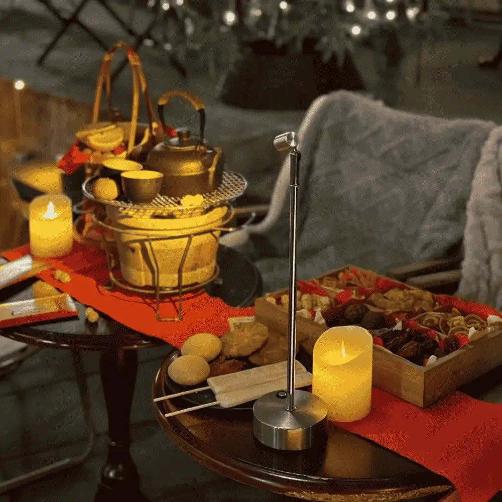 Lyvora Tischlampe | Drehbare kabellose LED Lampe dimmbar mit Touch