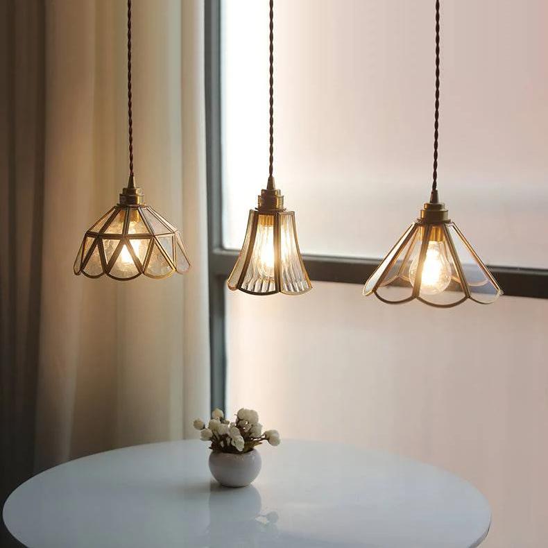 Suspension Aurmelle | LED 9W 3000K | Cuivre & Verre Esprit Nordique Vintage