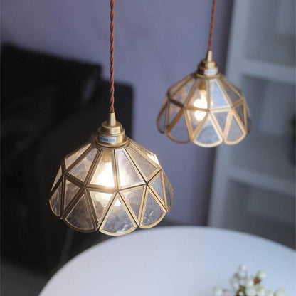 Suspension Aurmelle | LED 9W 3000K | Cuivre & Verre Esprit Nordique Vintage