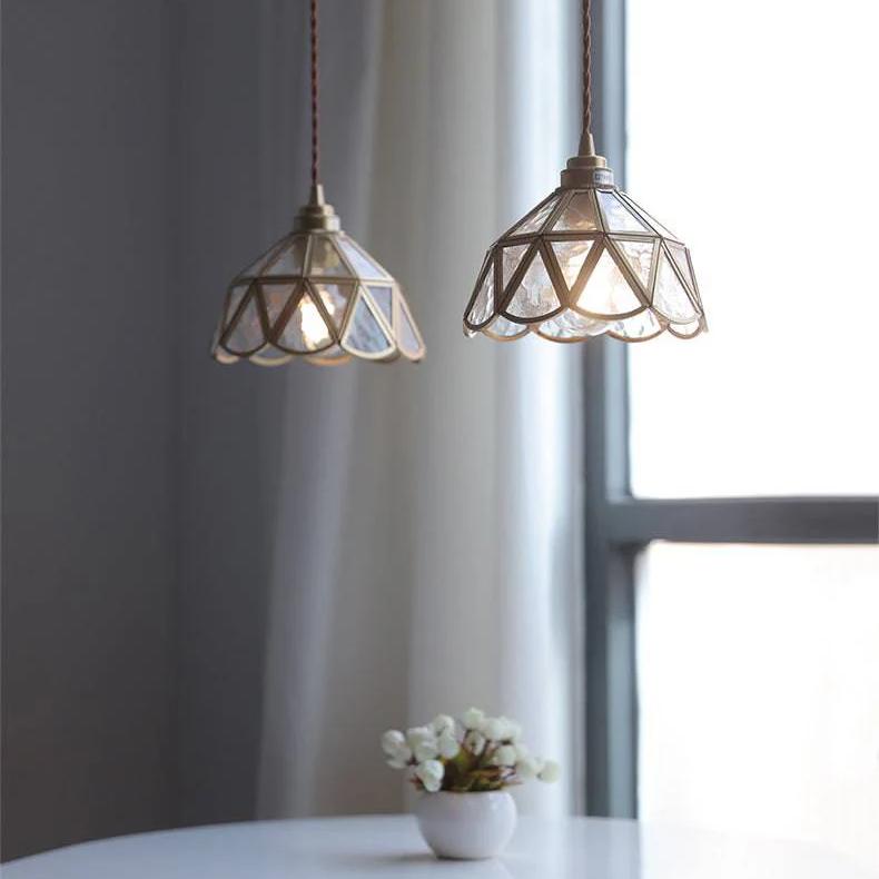 Suspension Aurmelle | LED 9W 3000K | Cuivre & Verre Esprit Nordique Vintage