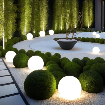 LunaSphere Gartenleuchte | LED Kugel Licht mit Farbwechsel & Fernbedienung