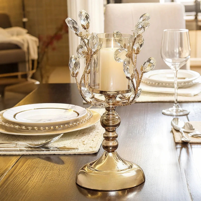 Auralyn Kerzenhalter | Kristallglas Deko Kerzenständer Vintage