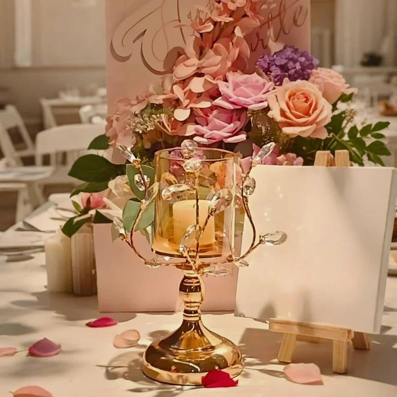 Auralyn Kerzenhalter | Kristallglas Deko Kerzenständer Vintage