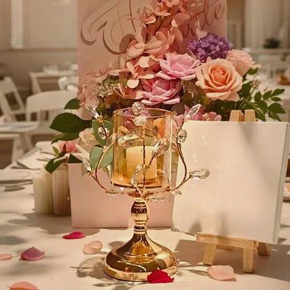 Auralyn Kerzenhalter | Kristallglas Deko Kerzenständer Vintage