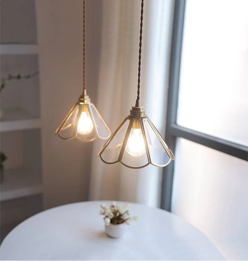 Suspension Aurmelle | LED 9W 3000K | Cuivre & Verre Esprit Nordique Vintage