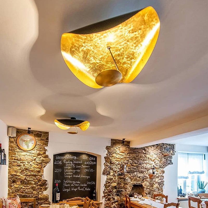 Plafonnier Velthorin | LED SMD IP20 110–240V | Métal Torsadé Bicolore Noir/Blanc + Or