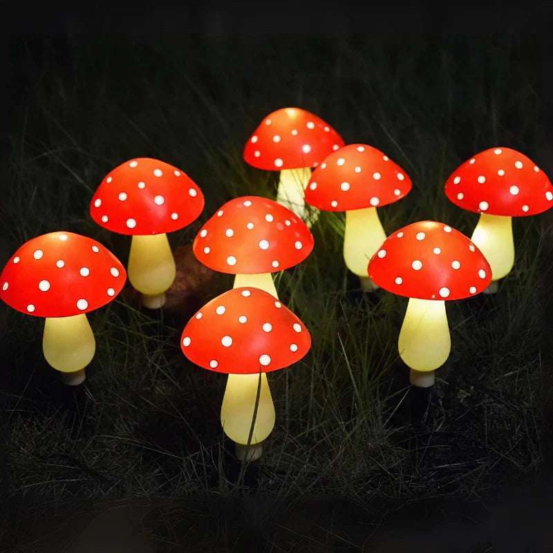 Sylvora Solarlichter | LED Pilz Gartenbeleuchtung mit Sensor
