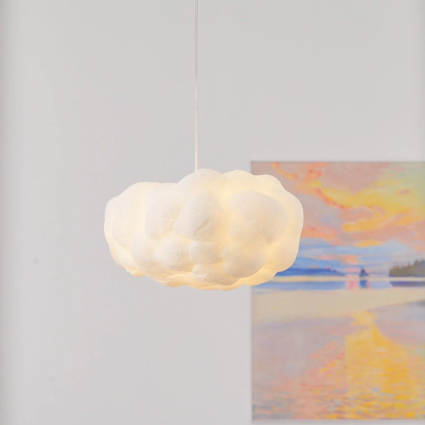 Suspension Luféria | LED 9W 3000K | Nuage Textile Artistique