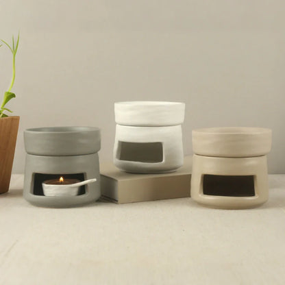 AromaLuna Aroma Diffusor | Keramik Duftlampe mit LED Licht