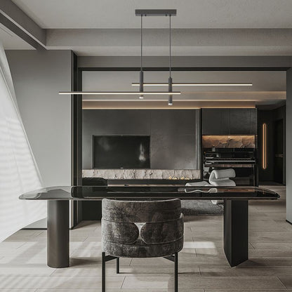 Suspension Varynno | LED SMD 1 Spot IP20 110–240V | Métal Linéaire Noir/Or Câble Réglable