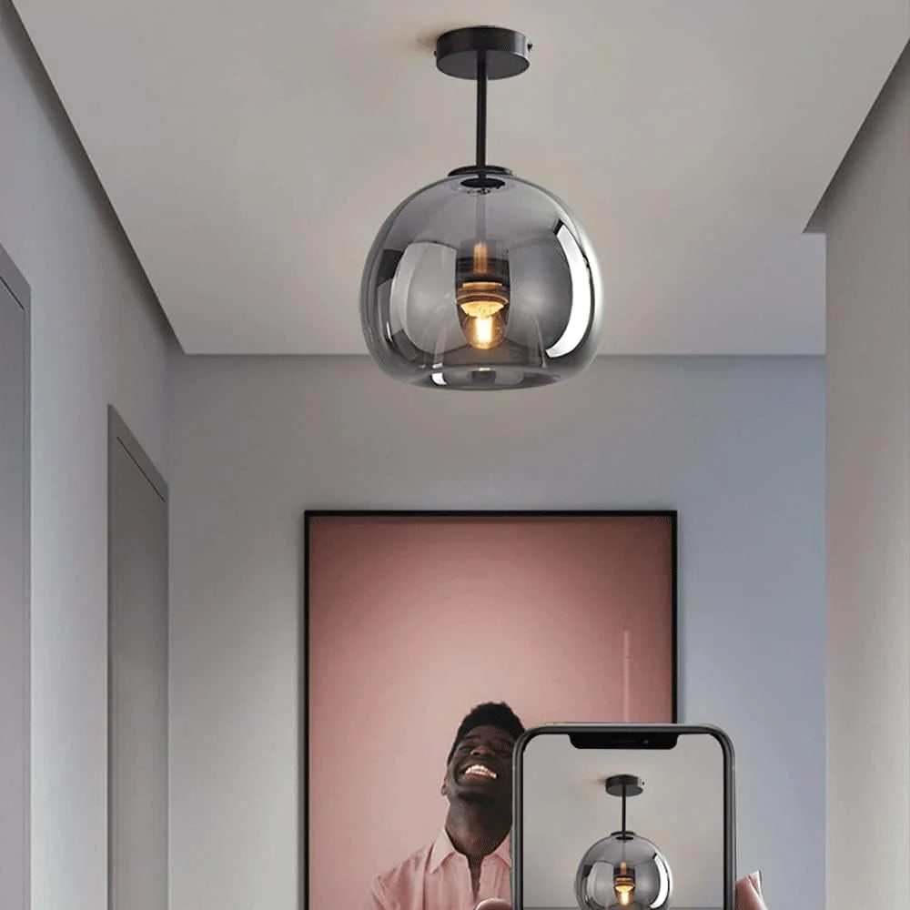 Corvéra Deckenleuchte | Kupferglas-Lampe im modernen Retro-Design