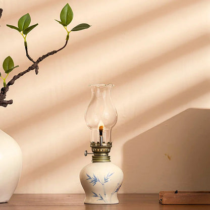 Lunara Flammenlicht | Keramik Öllampe mit regulierbarer Flamme