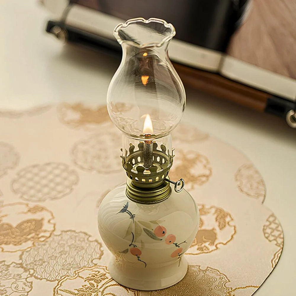 Lunara Flammenlicht | Keramik Öllampe mit regulierbarer Flamme