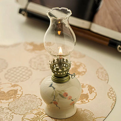 Lunara Flammenlicht | Keramik Öllampe mit regulierbarer Flamme