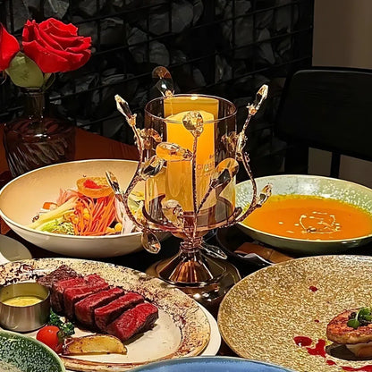 Auralyn Kerzenhalter | Kristallglas Deko Kerzenständer Vintage