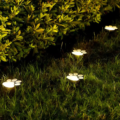 LumiPaw Solarlicht | LED Gartenleuchte mit Pfotenmotiv warmweiß