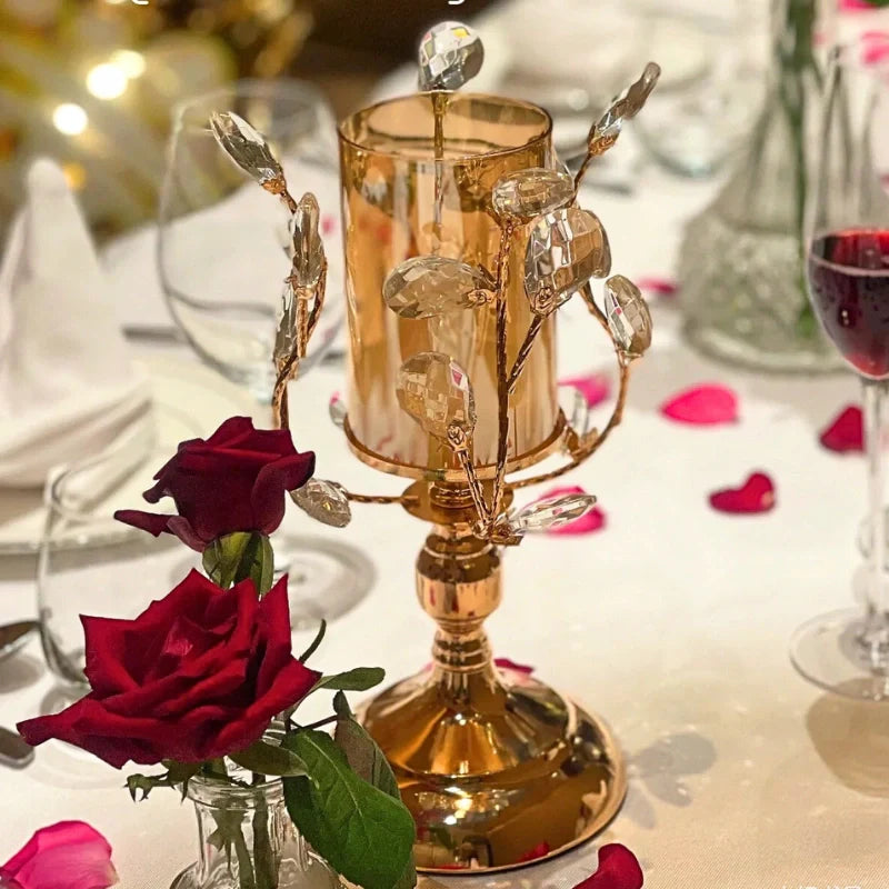 Auralyn Kerzenhalter | Kristallglas Deko Kerzenständer Vintage