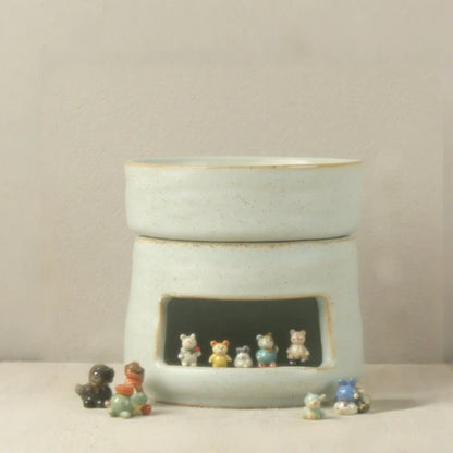 AromaLuna Aroma Diffusor | Keramik Duftlampe mit LED Licht