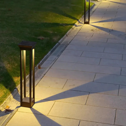 LumaPillar Außenleuchte | Solar LED Säule aus Aluminium mit Sensor
