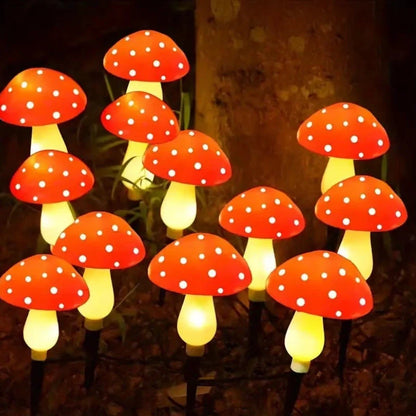 Sylvora Solarlichter | LED Pilz Gartenbeleuchtung mit Sensor