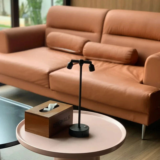 Lyvora Tischlampe | Drehbare kabellose LED Lampe dimmbar mit Touch