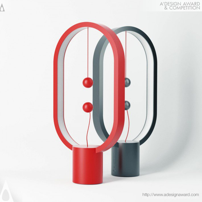 Levima Tischlampe | Magnetische Balance LED Lampe mit Schwebeeffekt & warmem Licht