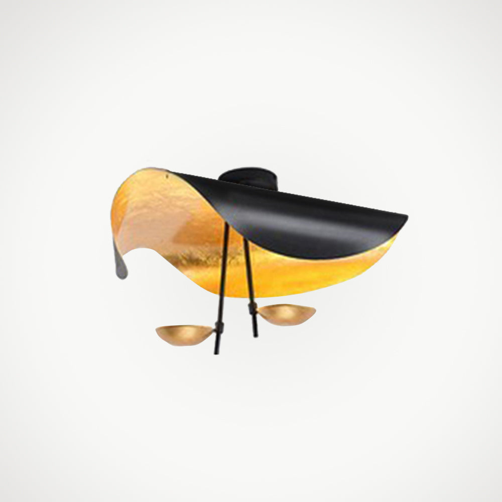 Plafonnier Velthorin | LED SMD IP20 110–240V | Métal Torsadé Bicolore Noir/Blanc + Or