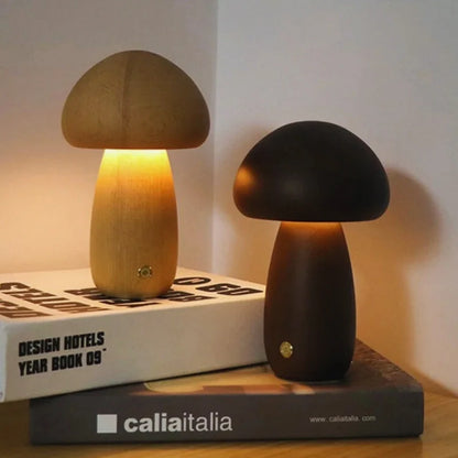 Sylvara Tischlampe | Handgemachte Holz Lampe dimmbar & kabellos