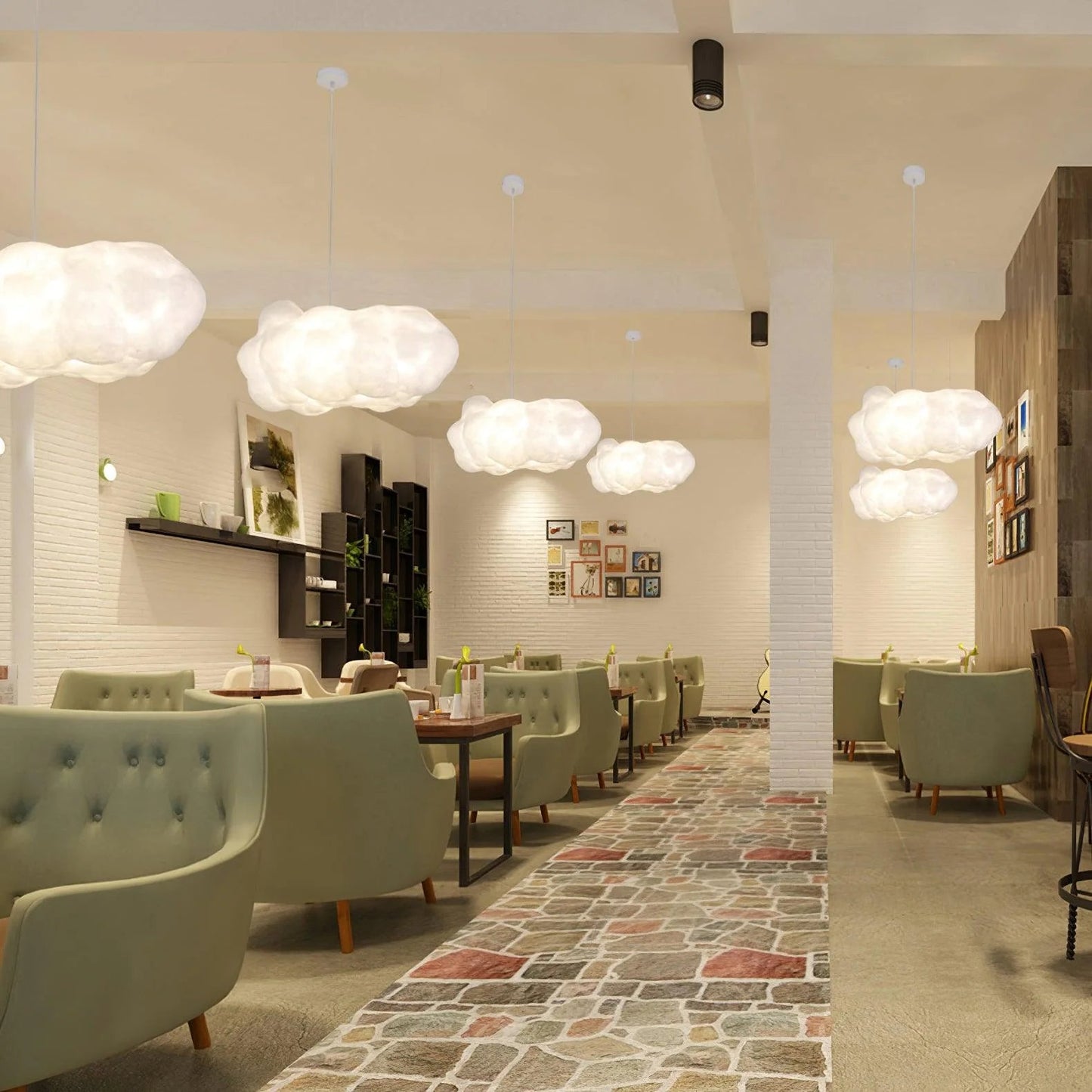 Suspension Luféria | LED 9W 3000K | Nuage Textile Artistique