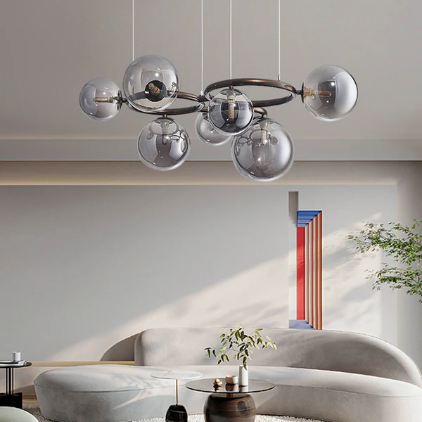 Suspension Kalystron | Triple Anneaux LED Dimmable | Aluminium Géométrique Moderne