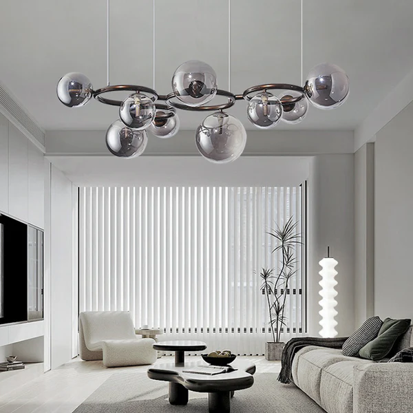 Suspension Kalystron | Triple Anneaux LED Dimmable | Aluminium Géométrique Moderne