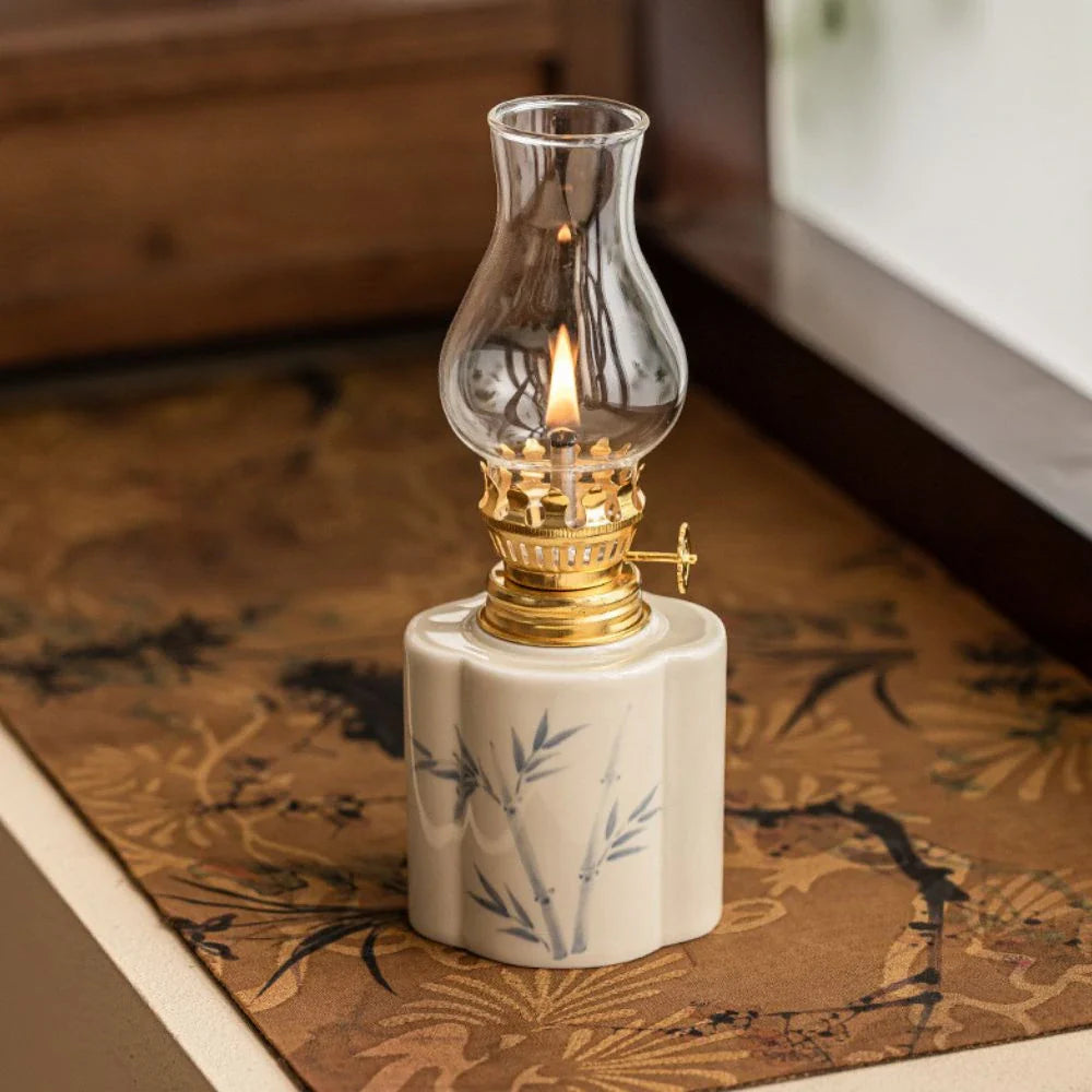 Lunara Flammenlicht | Keramik Öllampe mit regulierbarer Flamme