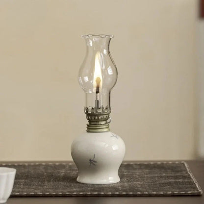 Lunara Flammenlicht | Keramik Öllampe mit regulierbarer Flamme