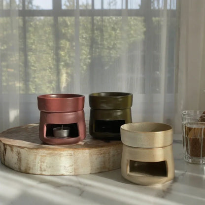 AromaLuna Aroma Diffusor | Keramik Duftlampe mit LED Licht