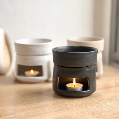 AromaLuna Aroma Diffusor | Keramik Duftlampe mit LED Licht