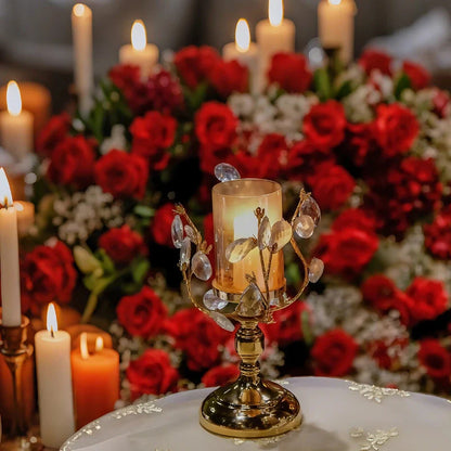 Auralyn Kerzenhalter | Kristallglas Deko Kerzenständer Vintage