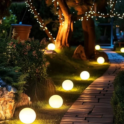 LunaSphere Gartenleuchte | LED Kugel Licht mit Farbwechsel & Fernbedienung