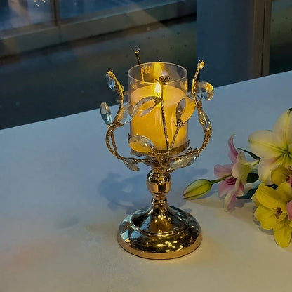 Auralyn Kerzenhalter | Kristallglas Deko Kerzenständer Vintage