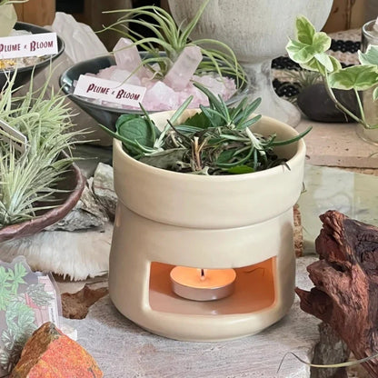 AromaLuna Aroma Diffusor | Keramik Duftlampe mit LED Licht