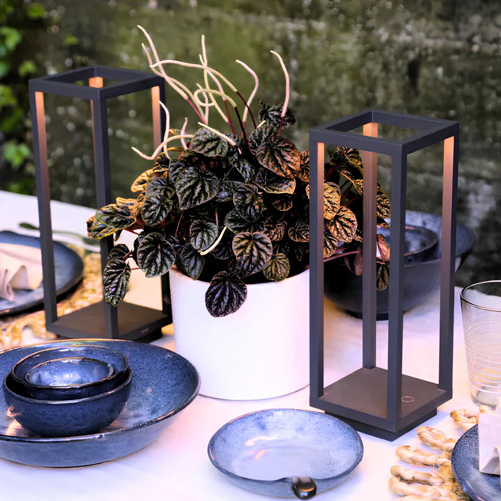 Ardessa Laterne | Kabellose dimmbare LED Designlaterne aus Aluminium