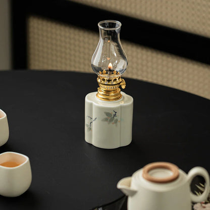 Lunara Flammenlicht | Keramik Öllampe mit regulierbarer Flamme