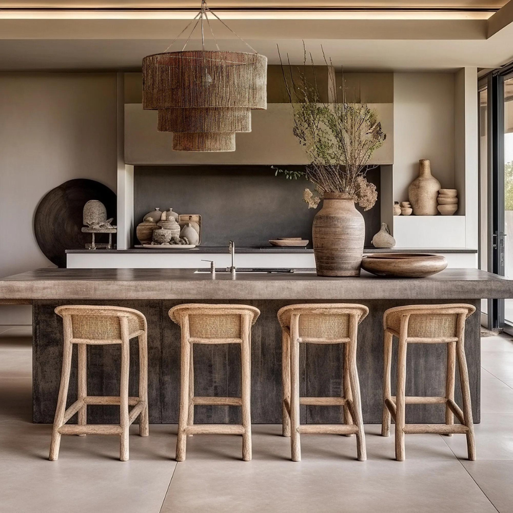 Suspension Hanéora | Douille E27 Chanvre Tressé Main | Bohème Réglable