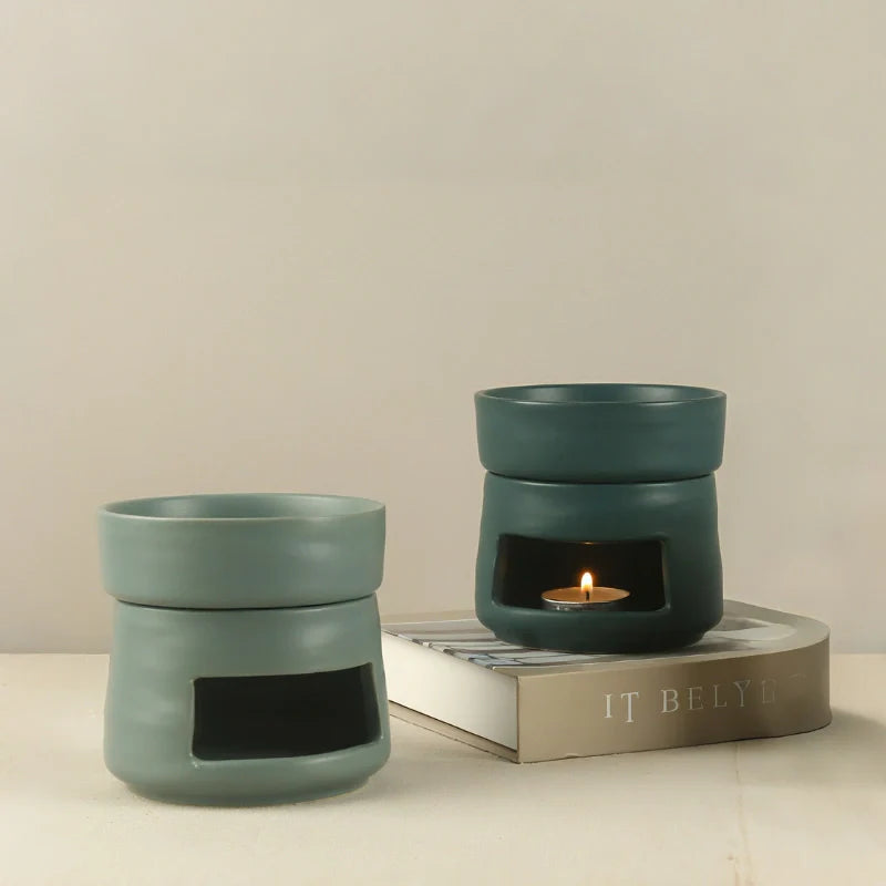 AromaLuna Aroma Diffusor | Keramik Duftlampe mit LED Licht