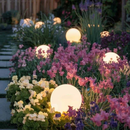 LunaSphere Gartenleuchte | LED Kugel Licht mit Farbwechsel & Fernbedienung