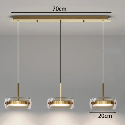 Suspension Arvéon | LED Dimmable 3000K–6000K + Télécommande | Verre Cylindrique Premium