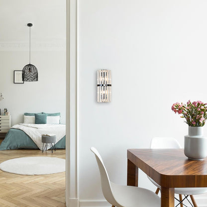 Applique Murale Élyndor | G9/E14 9W 3000K | Acier Inox & Cristal Luxe