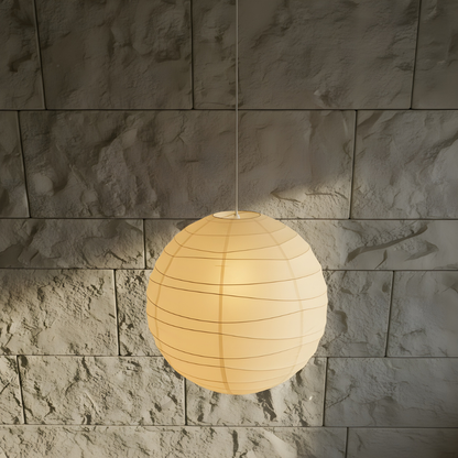 Suspension Kaïryu | Douille E27 Câble Réglable 100 cm | Papier Washi Japonais